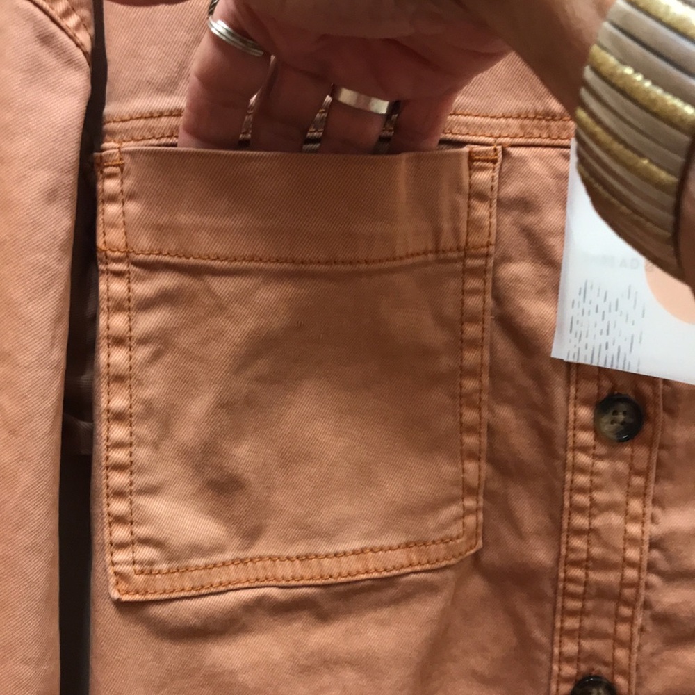 Rust Brown Button-Up Blouse - Picture 5 of 7